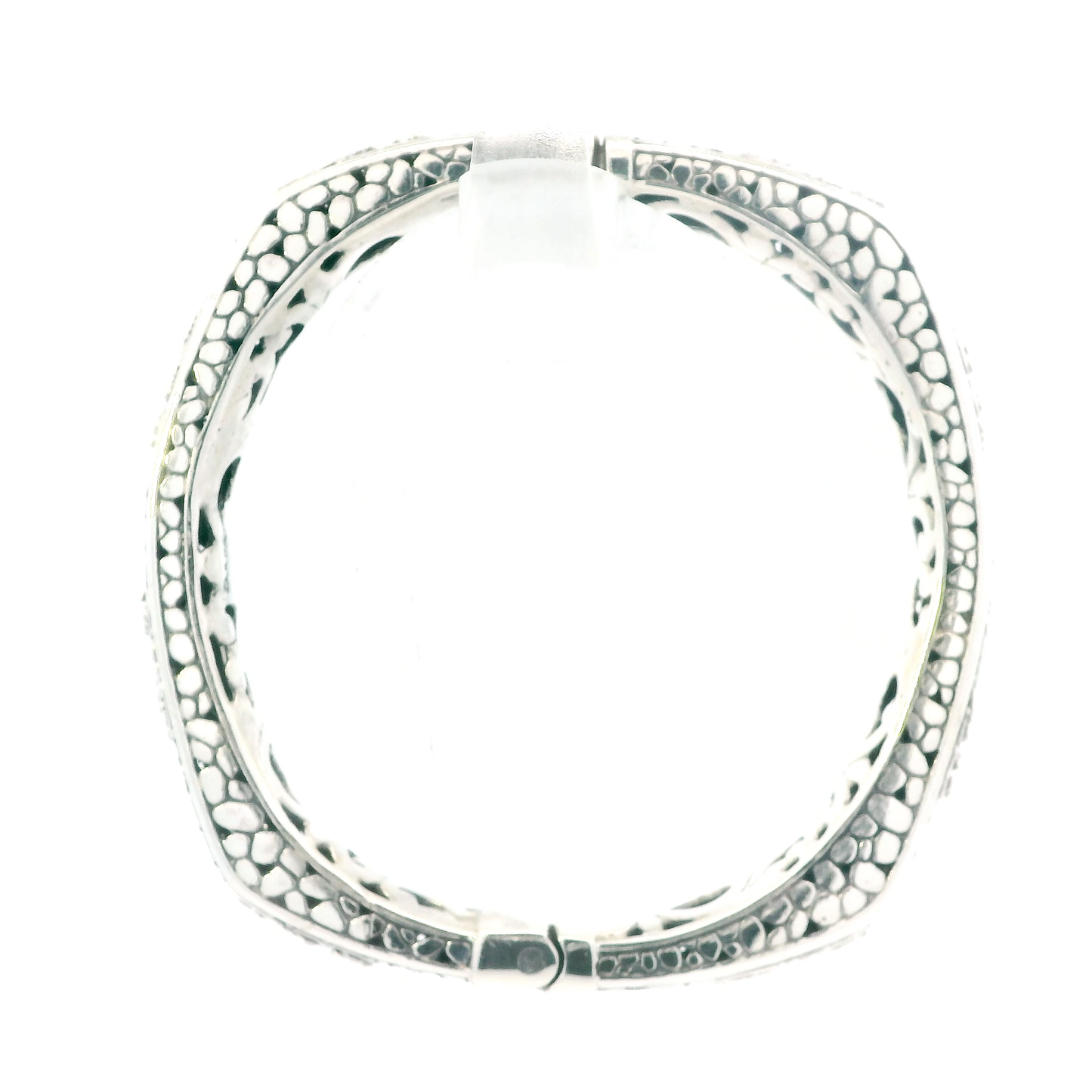 Sarda Sterling Silver Filigree Bali Hinged Bracelet