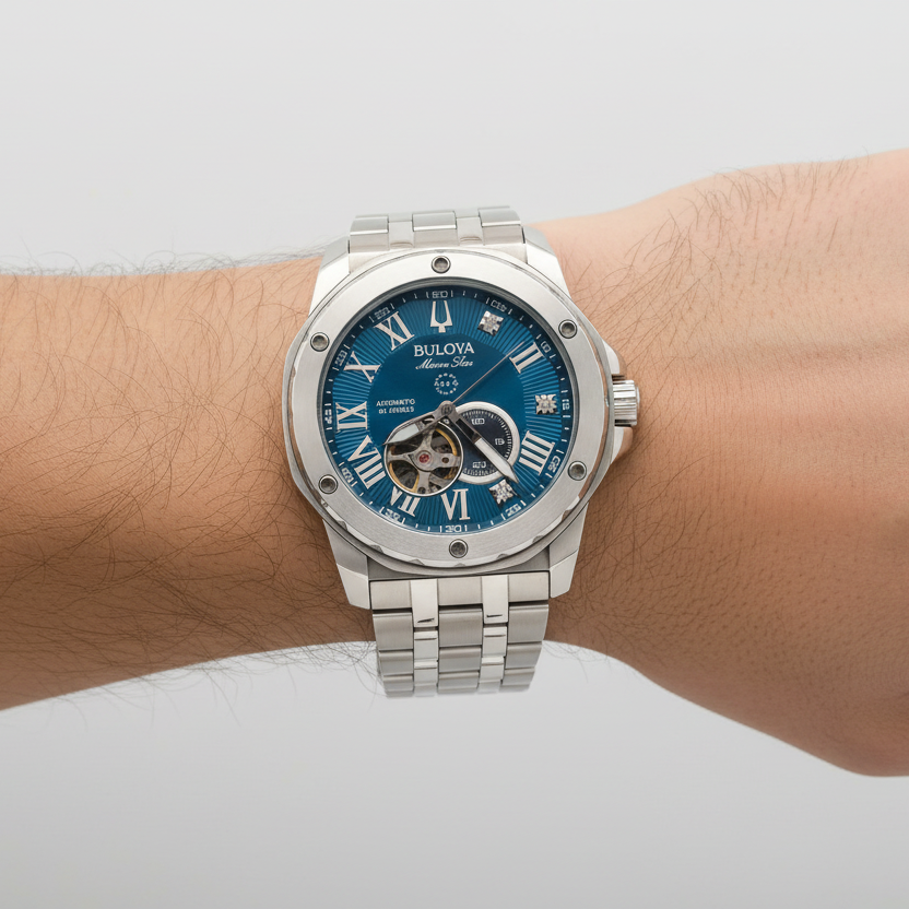 Bulova Marine Star Marc Anthony Series Mens Wristwatch W/Box - 98D184