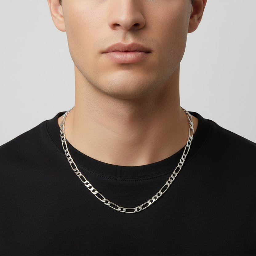 Sterling Silver 30" Figaro Chain