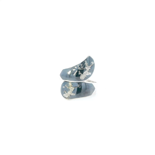 Sterling Silver "Siam" Wrap Womens Ring