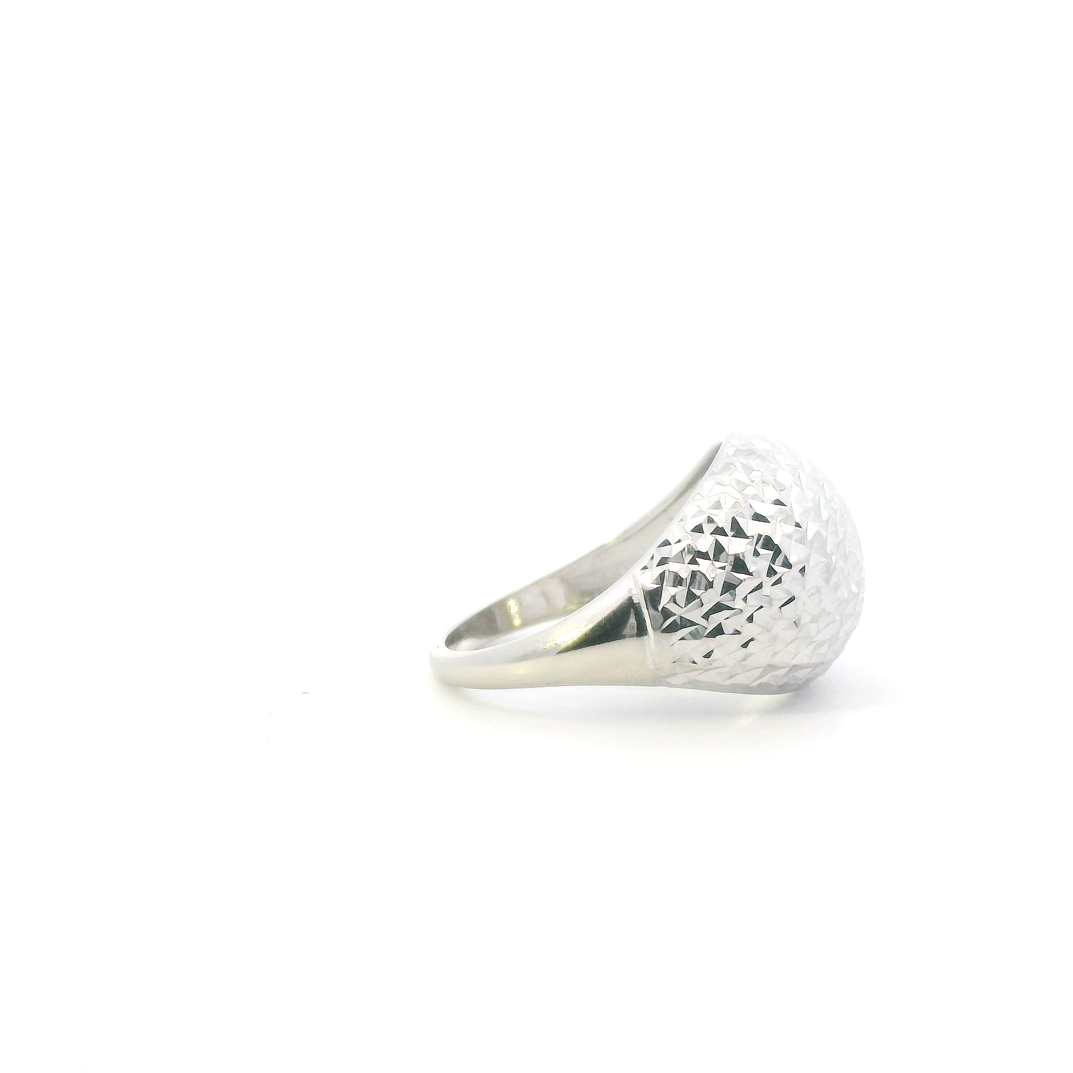 10K White Gold Dome Womens Ring