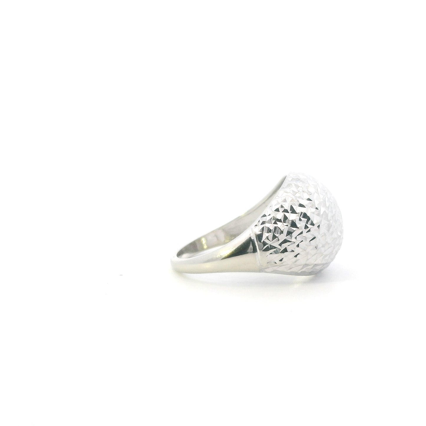 10K White Gold Dome Womens Ring