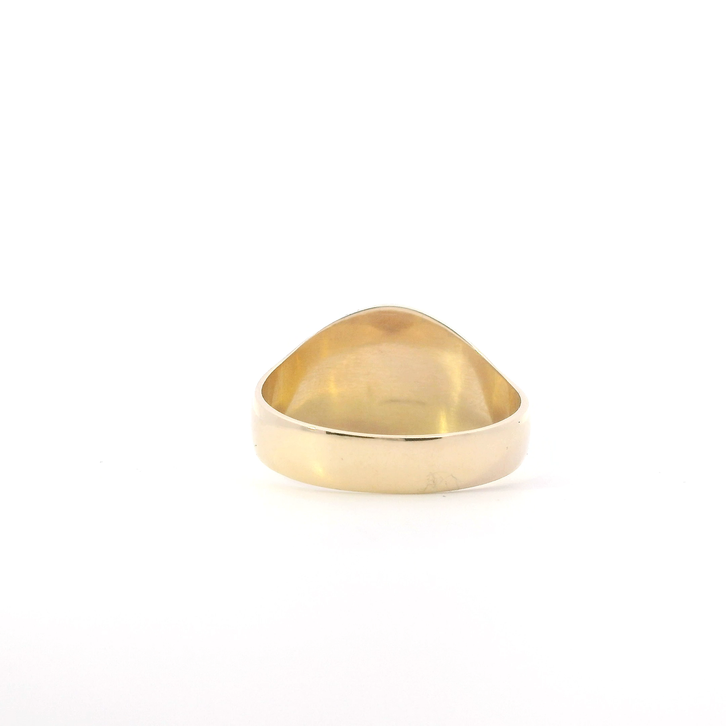 14K Yellow Gold Round "Escorpion" Mens Ring