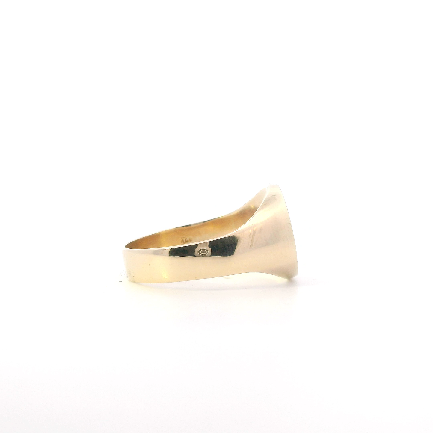 14K Yellow Gold Round "Escorpion" Mens Ring