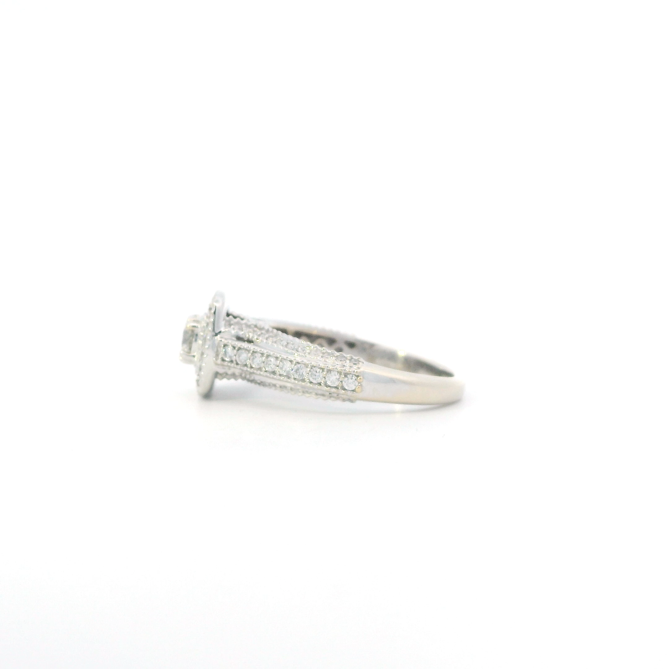 14K White Gold Lab Grown Diamonds Womens Ring - 0.62ct