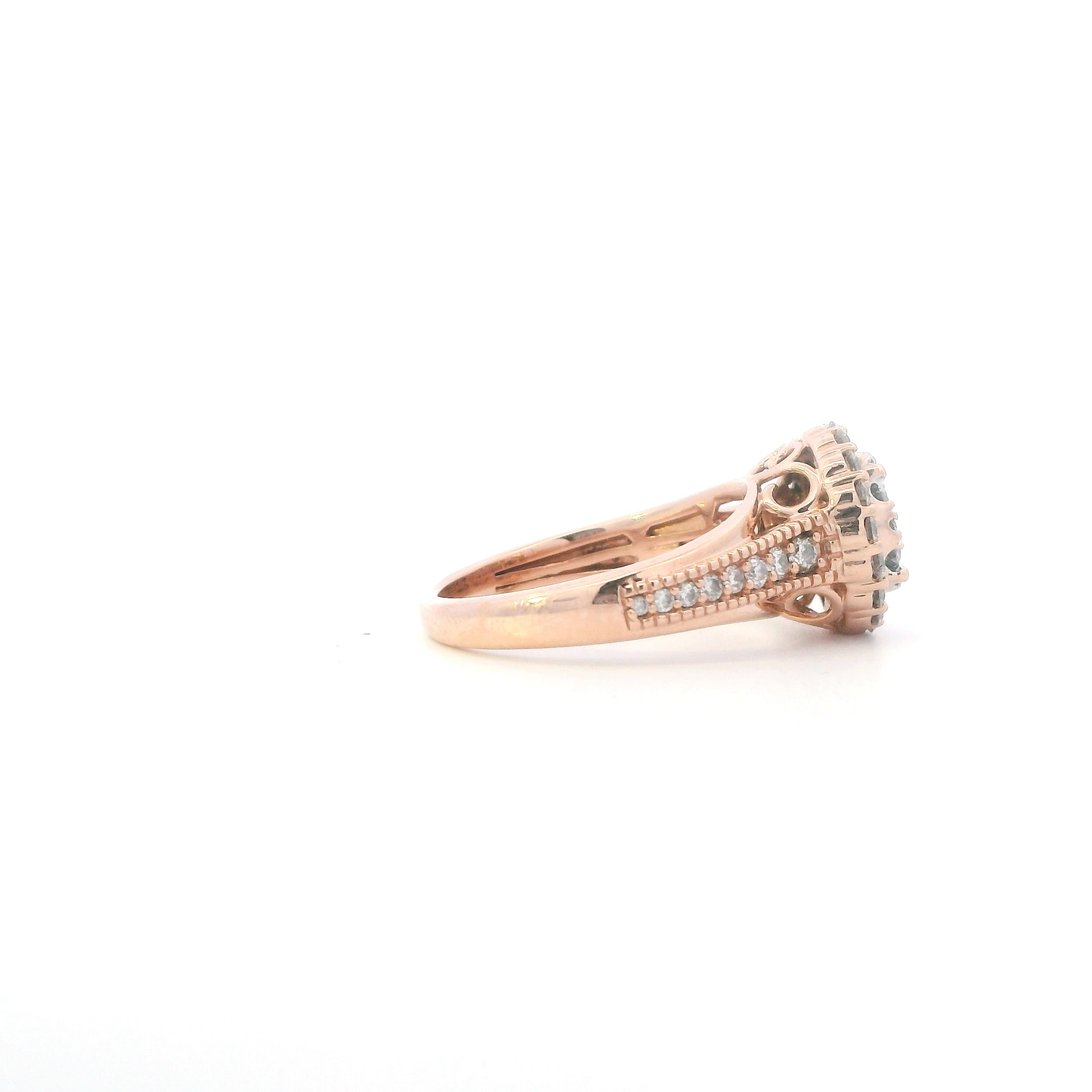10K Rose Gold Diamonds Womens Ring - 0.96ct