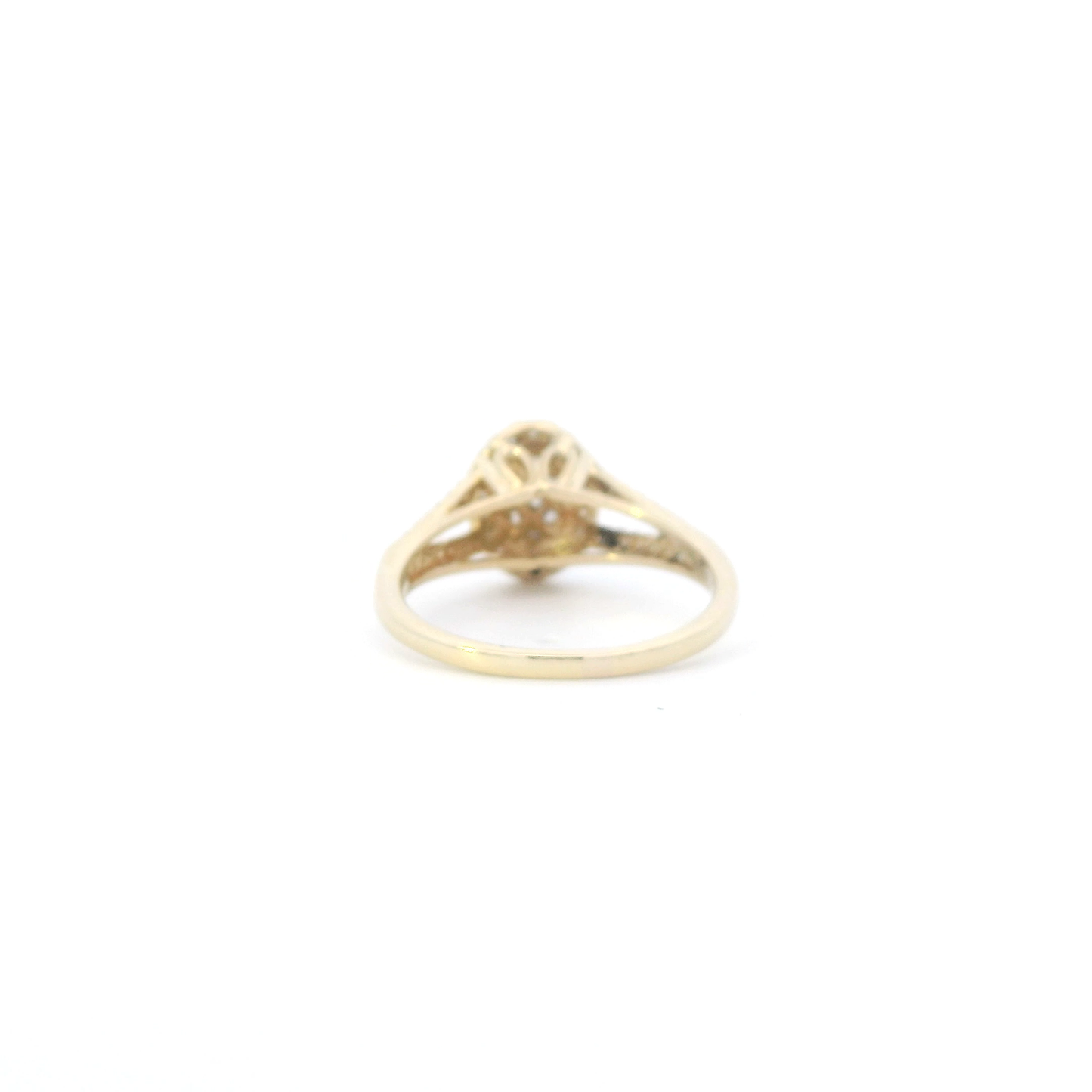 14K Yellow Gold Diamonds Womens Ring - 0.45ct
