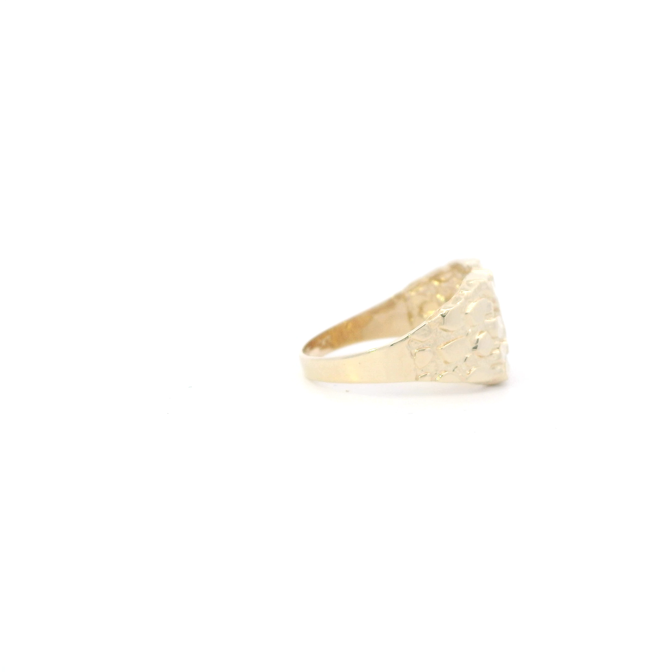 10K Yellow Gold Nugget Womens Ring