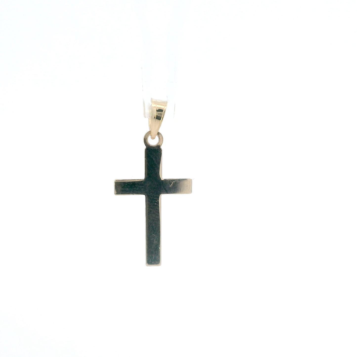 14K Yellow Gold Plain Cross Pendant