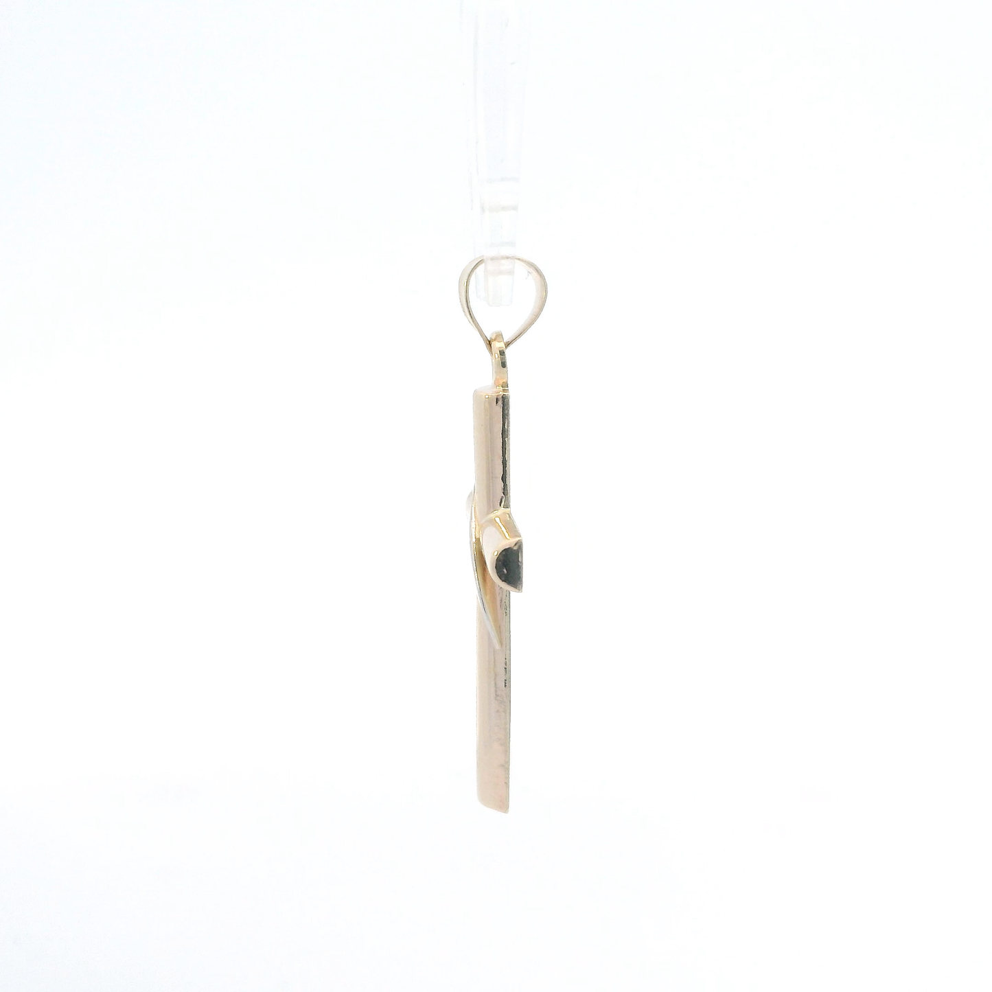 14K Yellow & White Gold Draped Cross Pendant