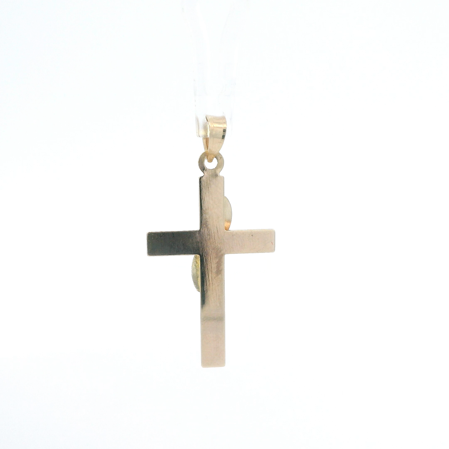 14K Yellow & White Gold Draped Cross Pendant