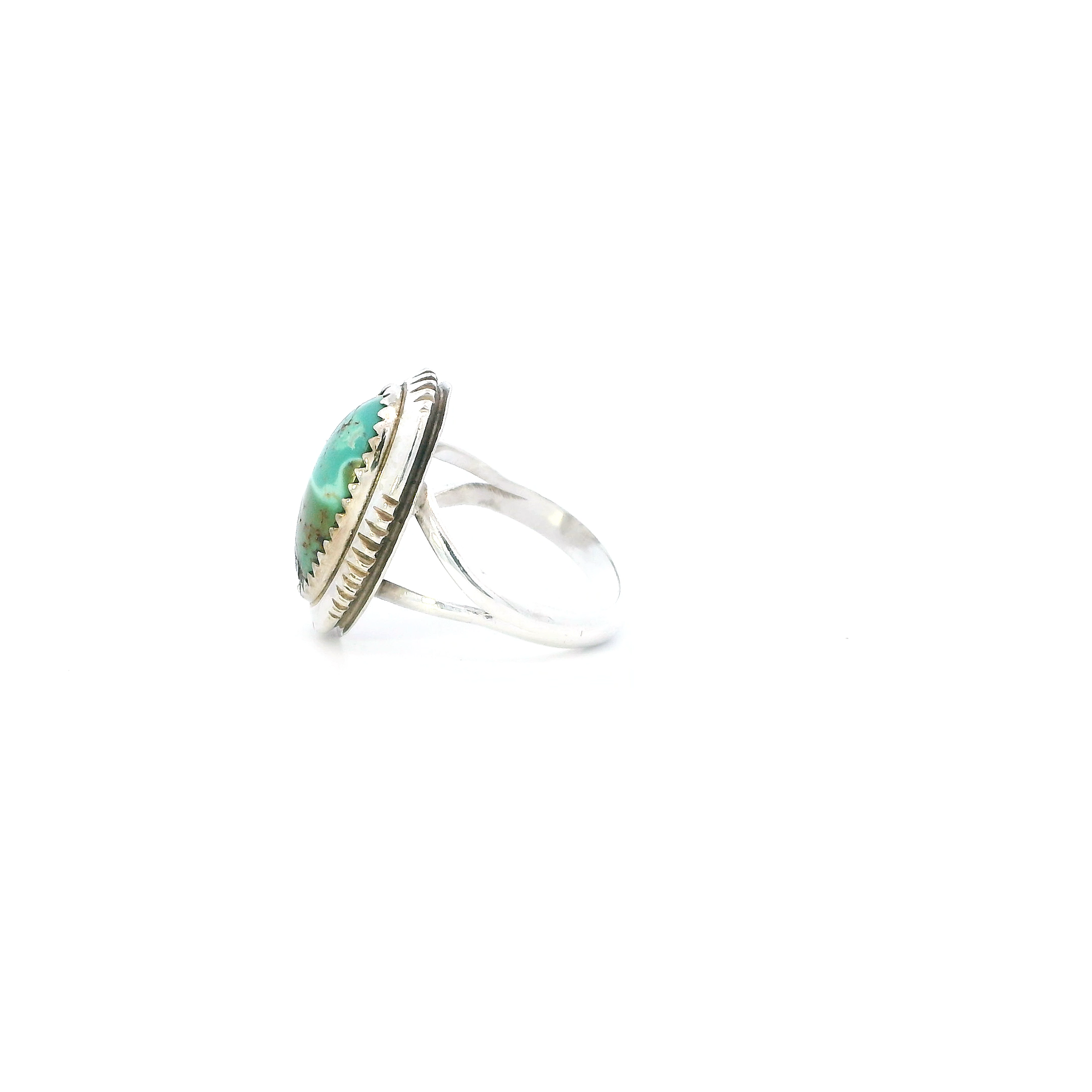 Sterling Silver Oval Turquoise Womens Ring