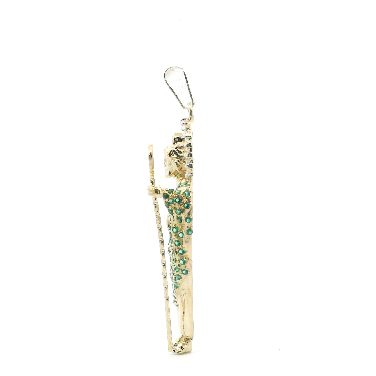 10K Yellow Gold Standing Religious Figure Pendant