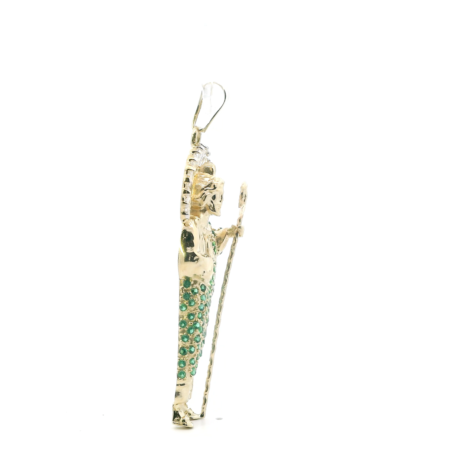 10K Yellow Gold Standing Religious Figure Pendant
