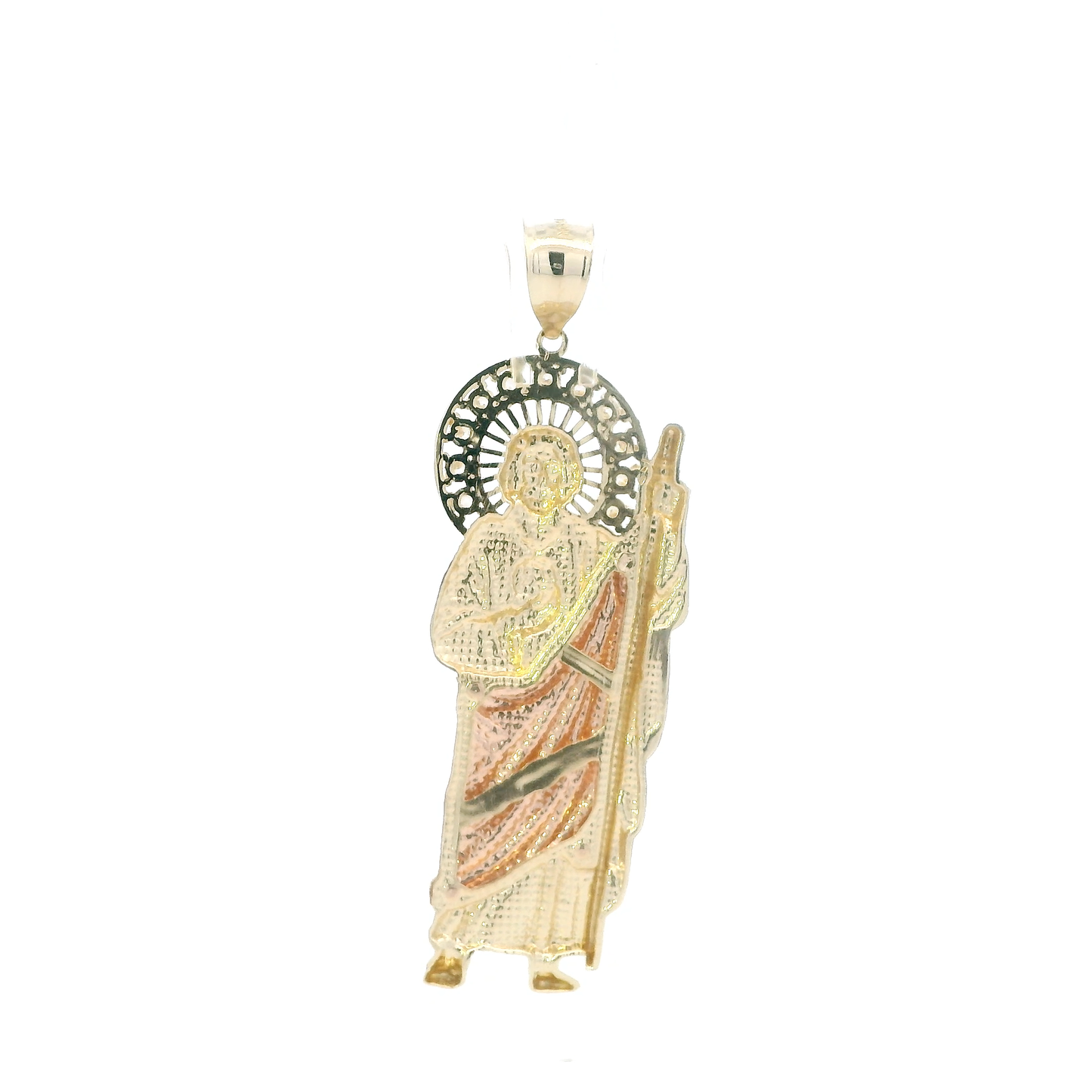 14K Yellow & Rose Gold Religious Standing Figure Pendant