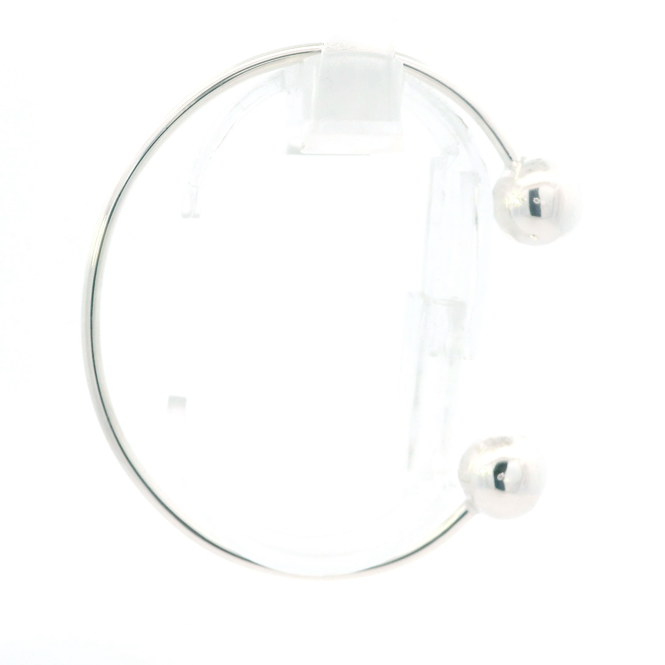 Sterling Silver Ball End Cuff Bracelet