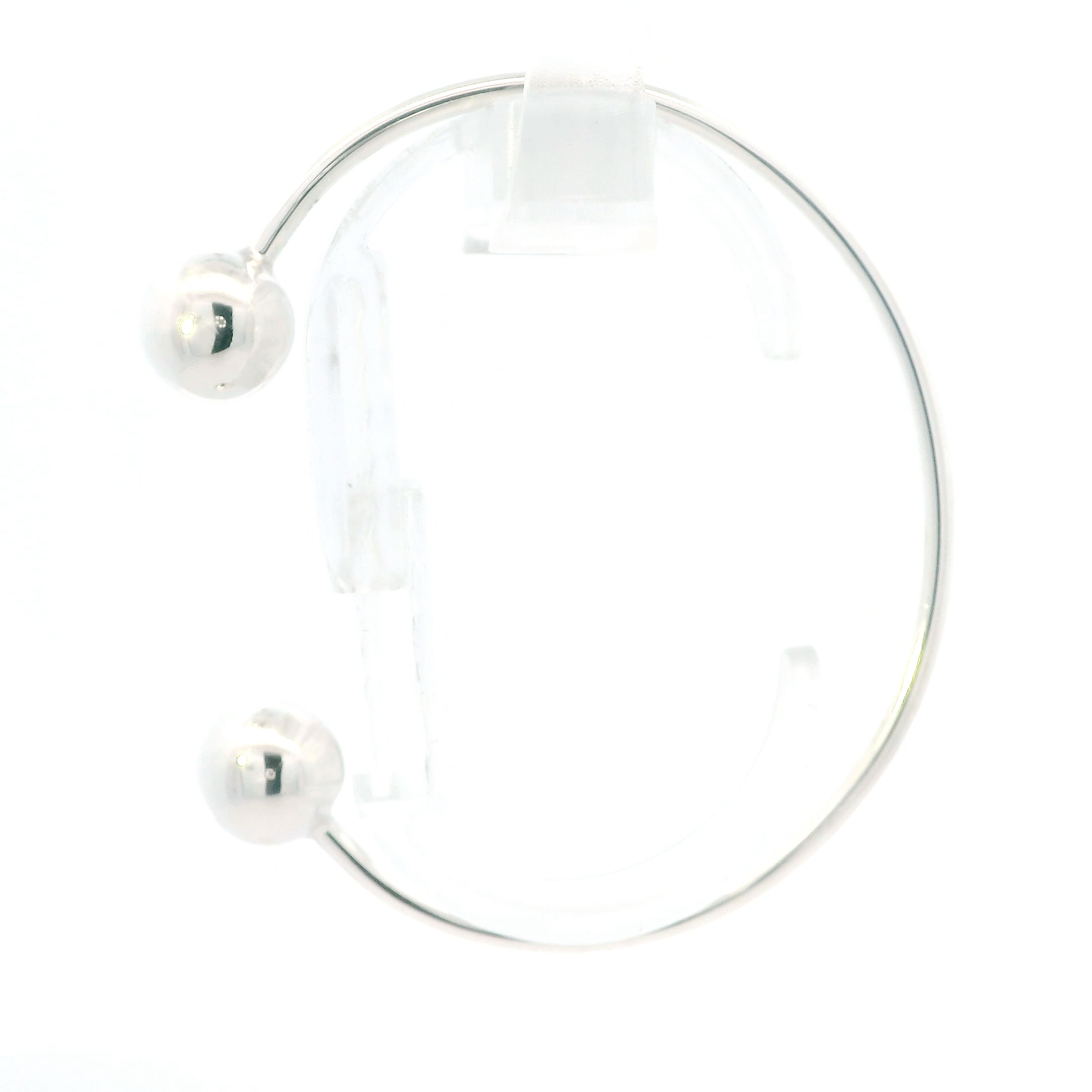 Sterling Silver Ball End Cuff Bracelet