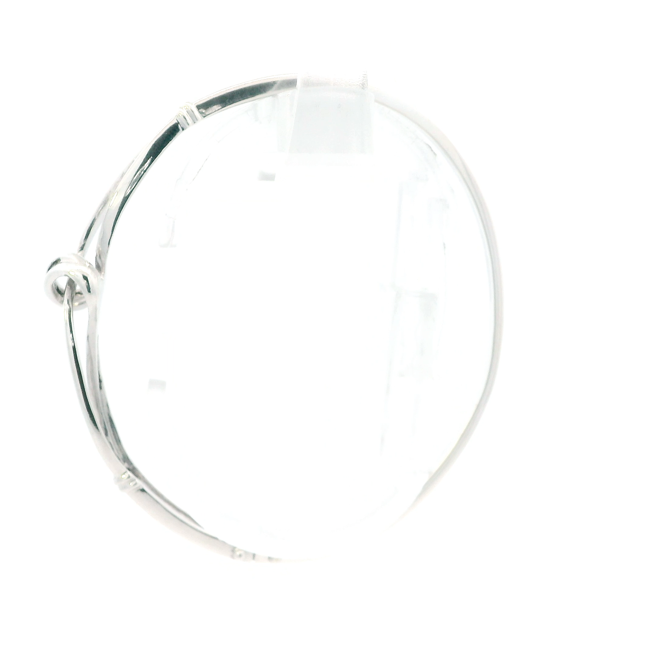 Heng Ngai Silver Lab Diamonds Knot Bangel Bracelet