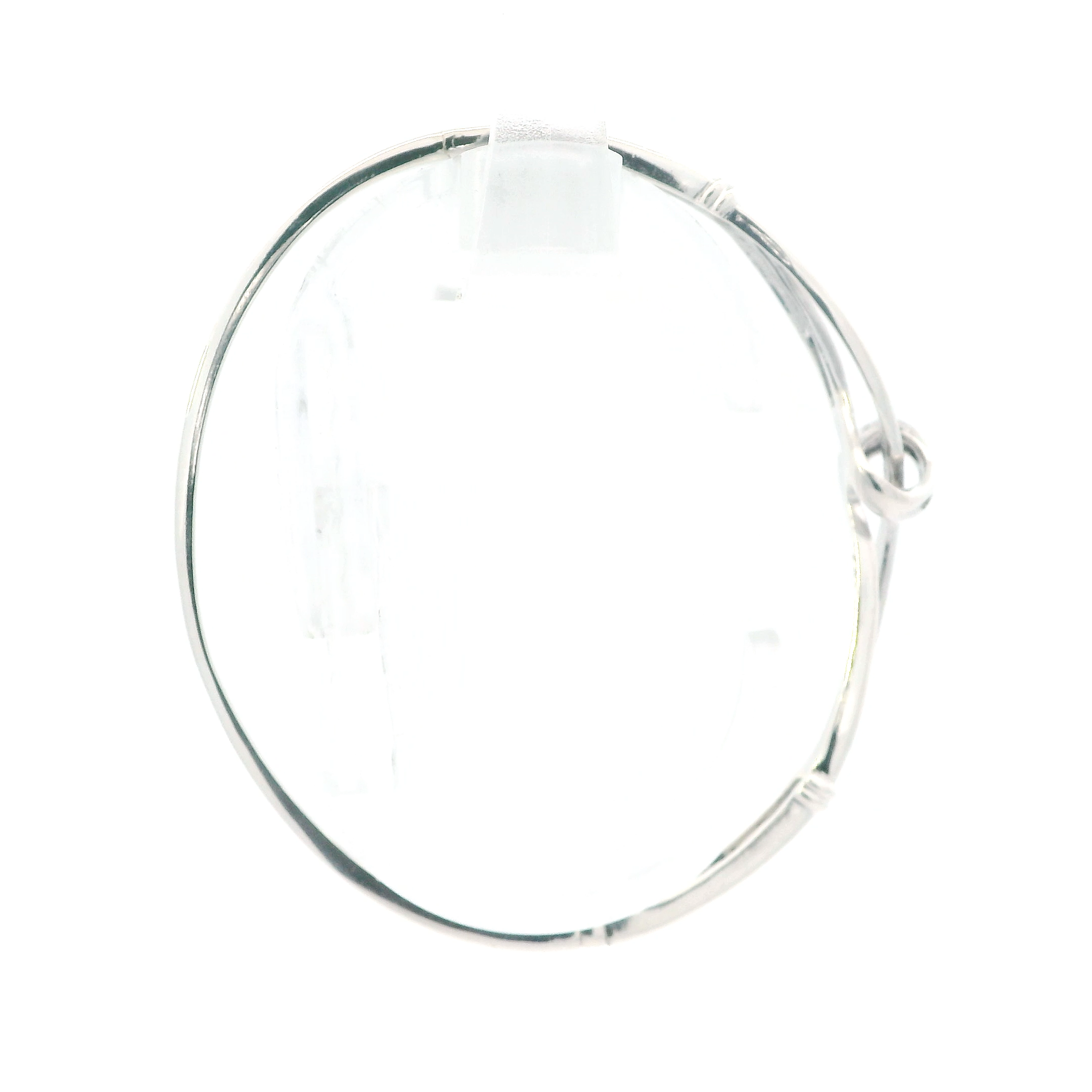 Heng Ngai Silver Lab Diamonds Knot Bangel Bracelet