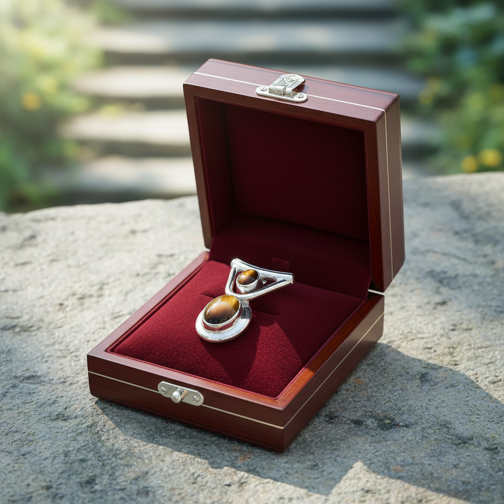 Sterling Silver Tiger Eye Pendant