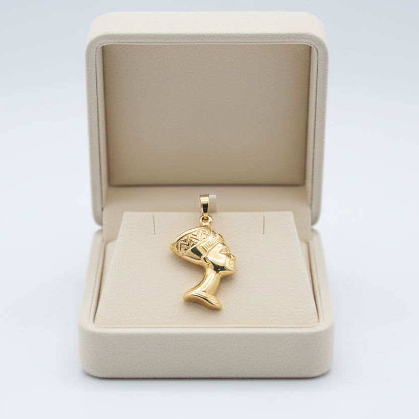 14K Yellow Gold Nefertiti Pendant
