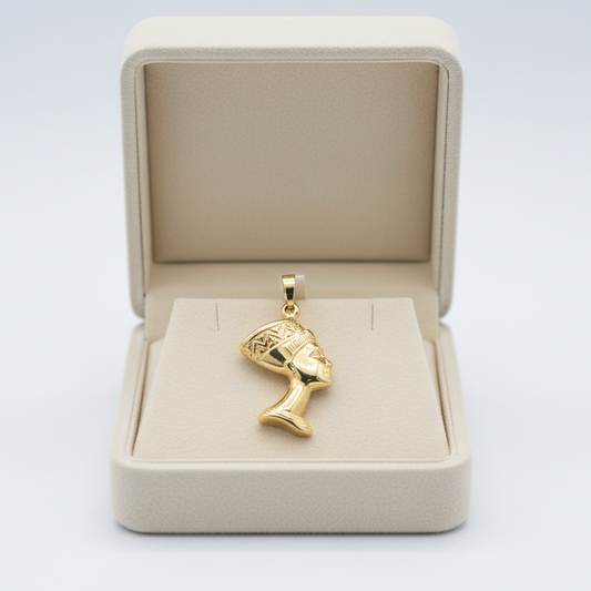 14K Yellow Gold Nefertiti Pendant