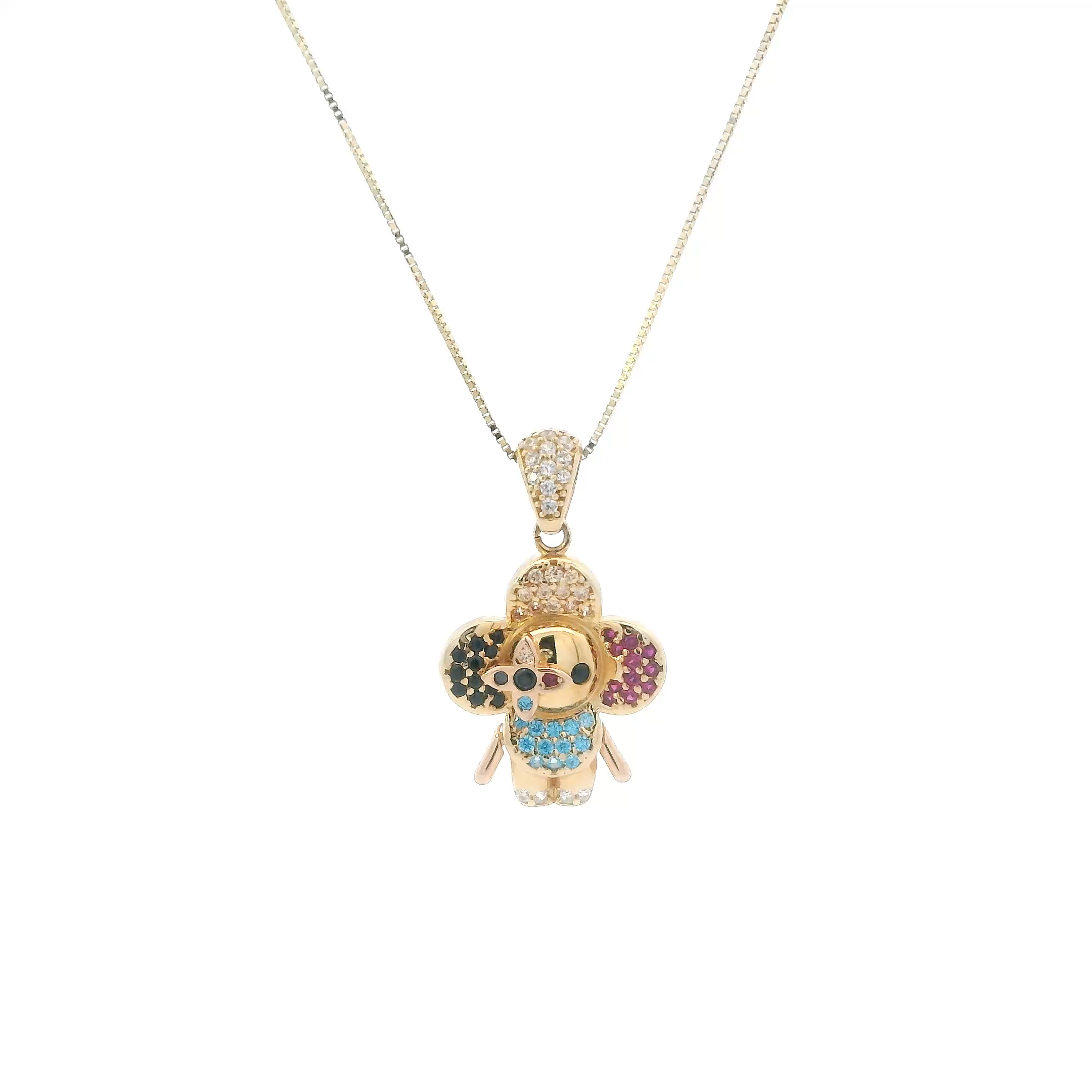 14K Yellow Gold Fancy Toy Pendant & 19.5