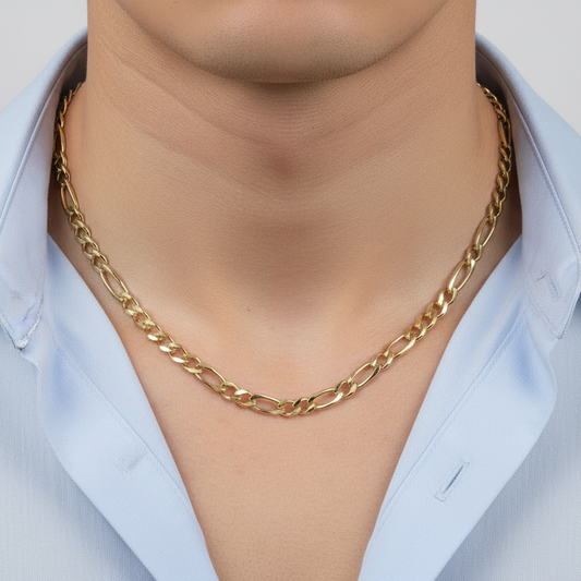 14K Yellow Gold 28" Figaro Chain