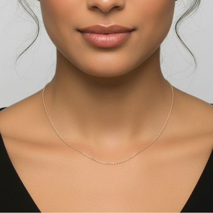 14K Yellow Gold 16" Cable Chain