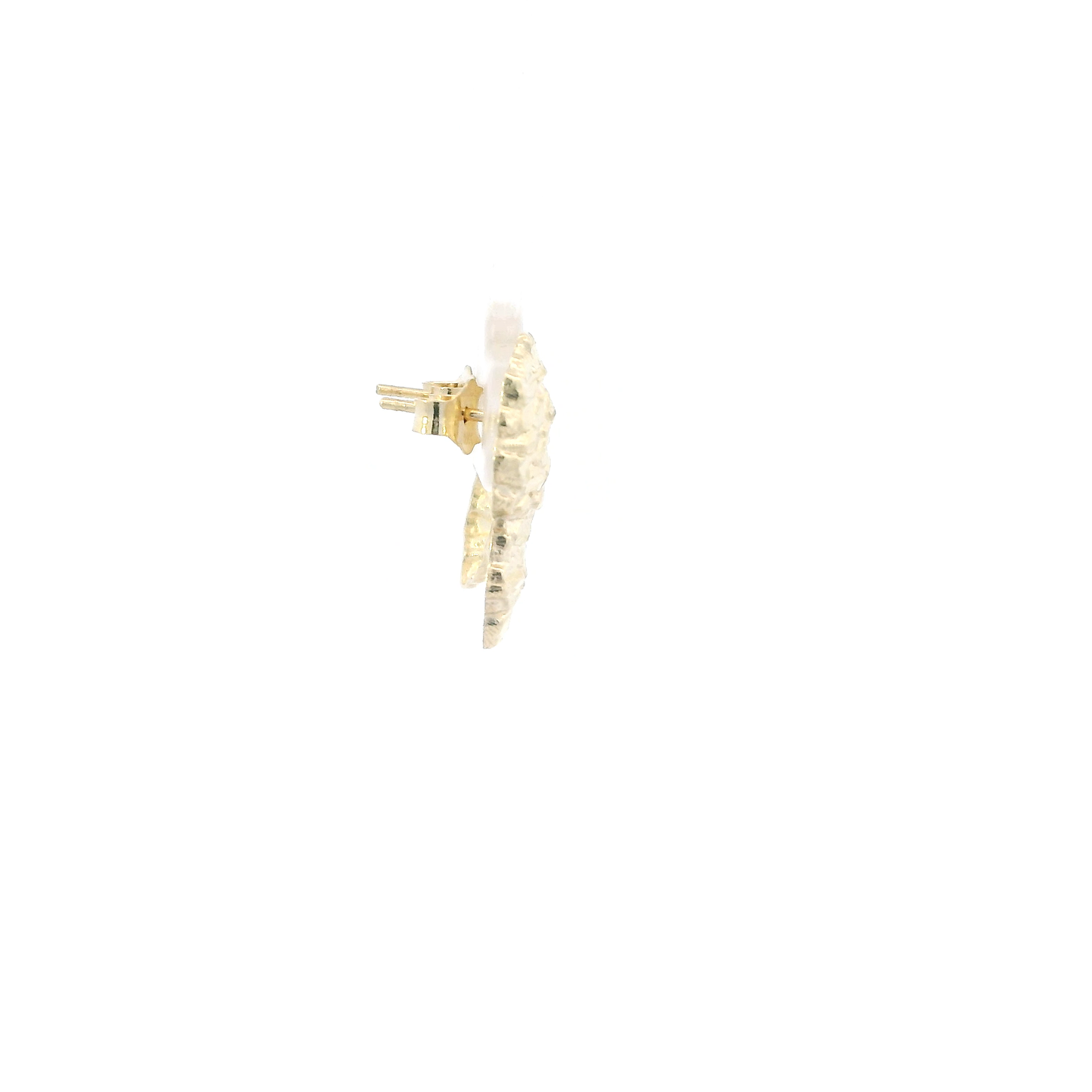 10K Yellow Gold Nugget Stud Earrings
