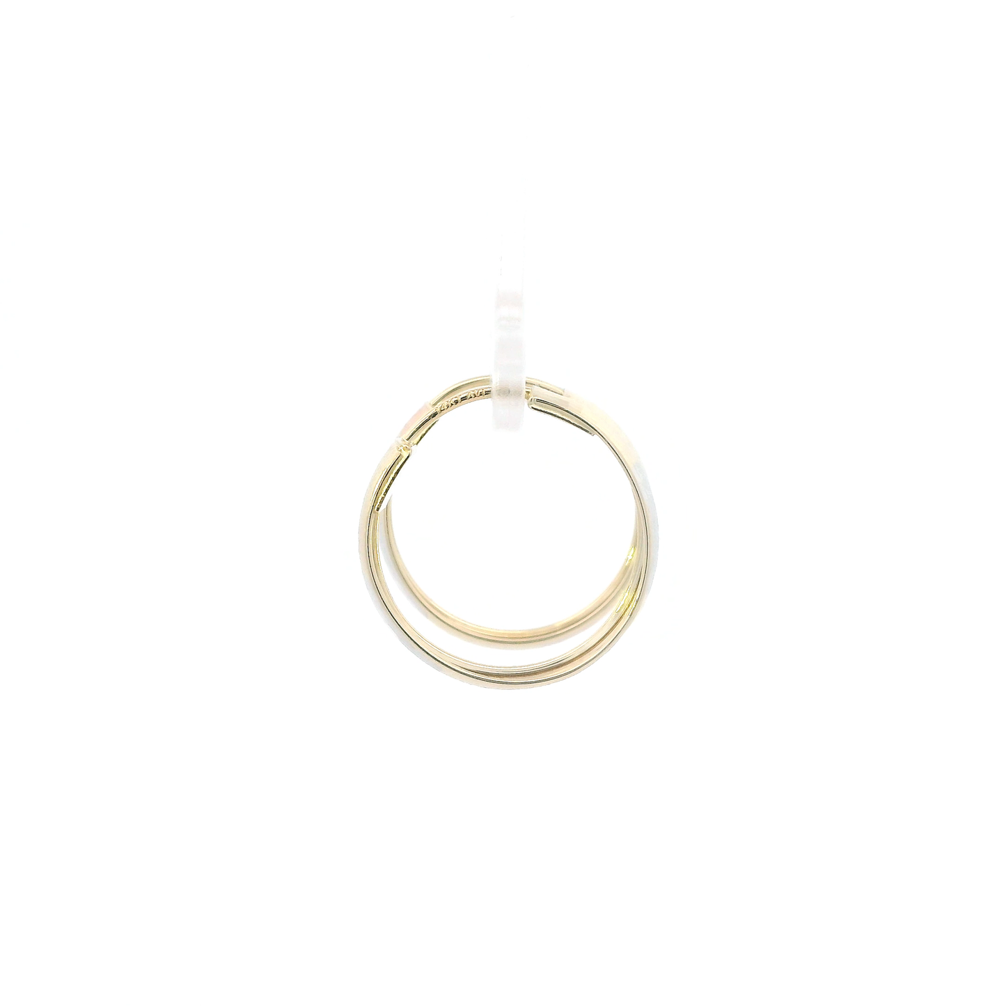 14K White & Yellow Gold Hoop Earrings