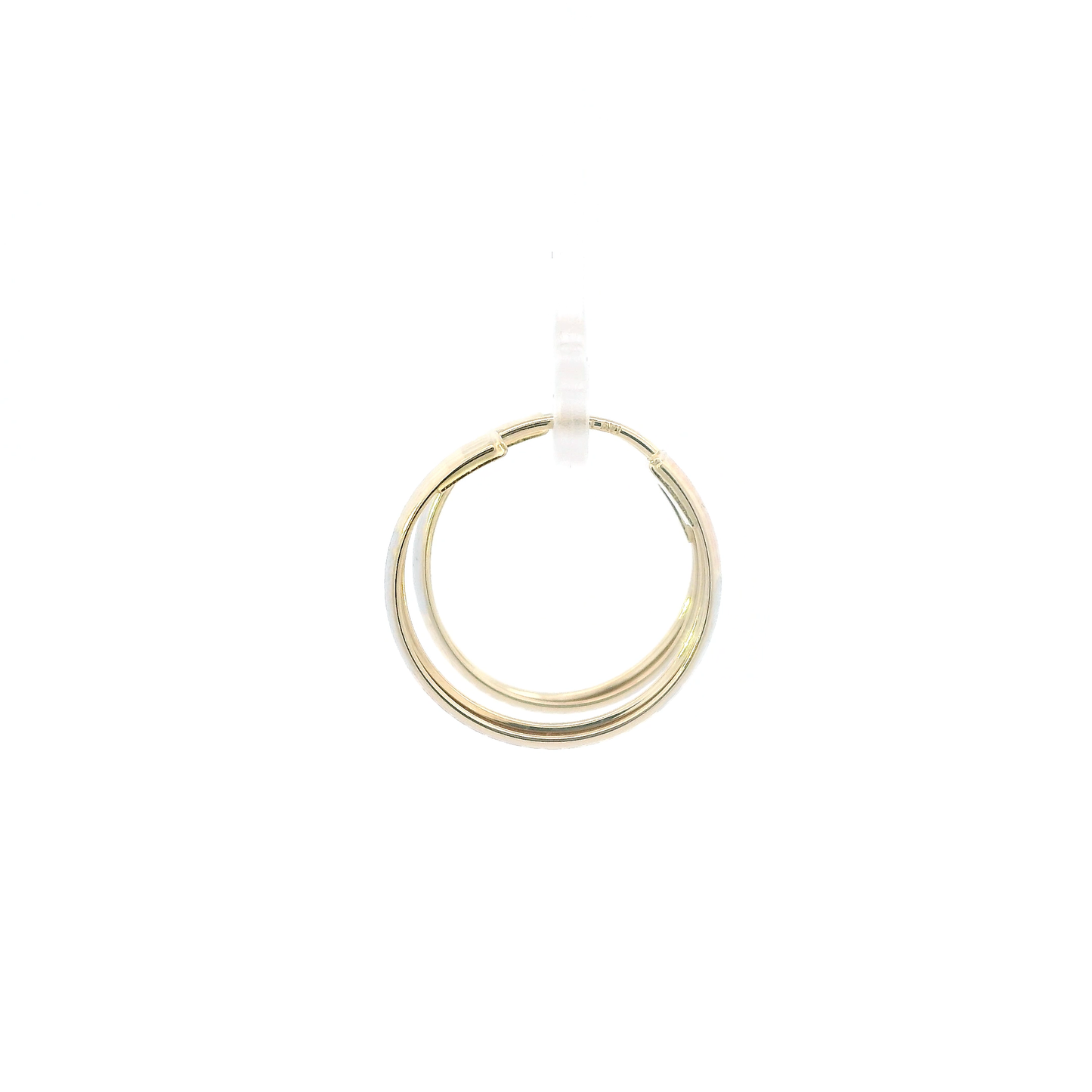 14K White & Yellow Gold Hoop Earrings