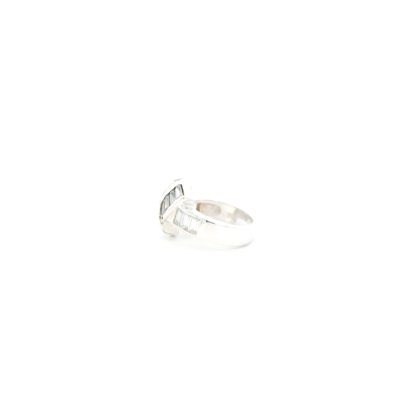Sterling Silver CZ Wrap Bypass Womens Ring