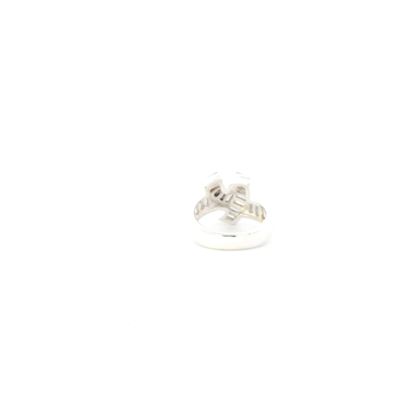 Sterling Silver CZ Wrap Bypass Womens Ring
