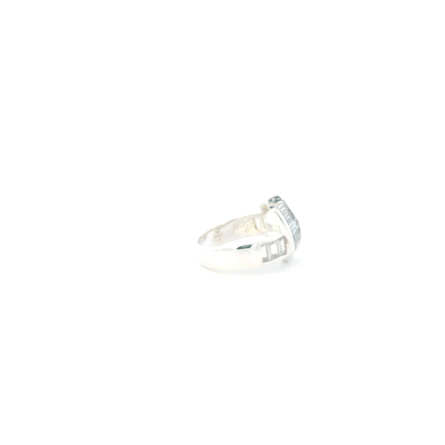 Sterling Silver CZ Wrap Bypass Womens Ring