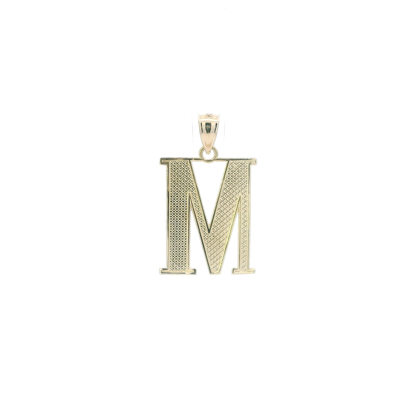 14K Yellow Gold Letter "M" Pendant