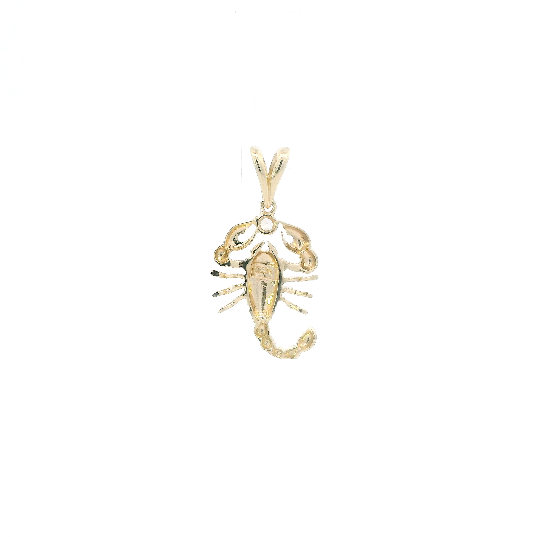 14K Yellow Gold Scorpion Pendant