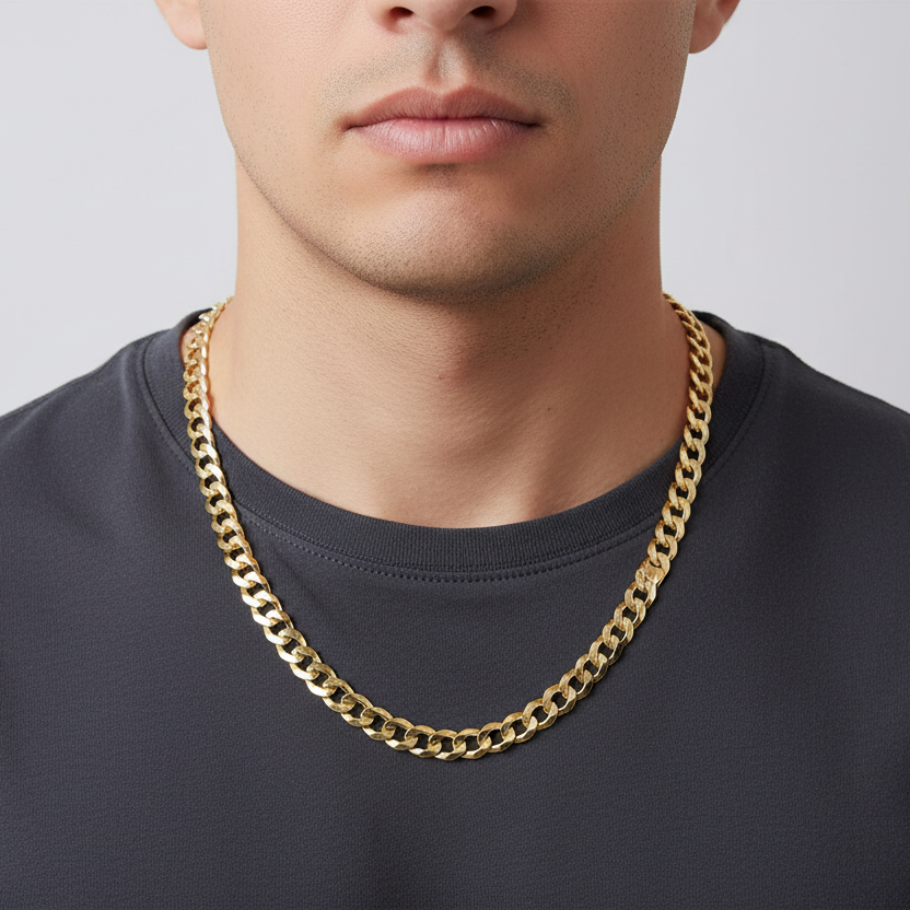 14K Yellow Gold 28.5" Curb Link Chain