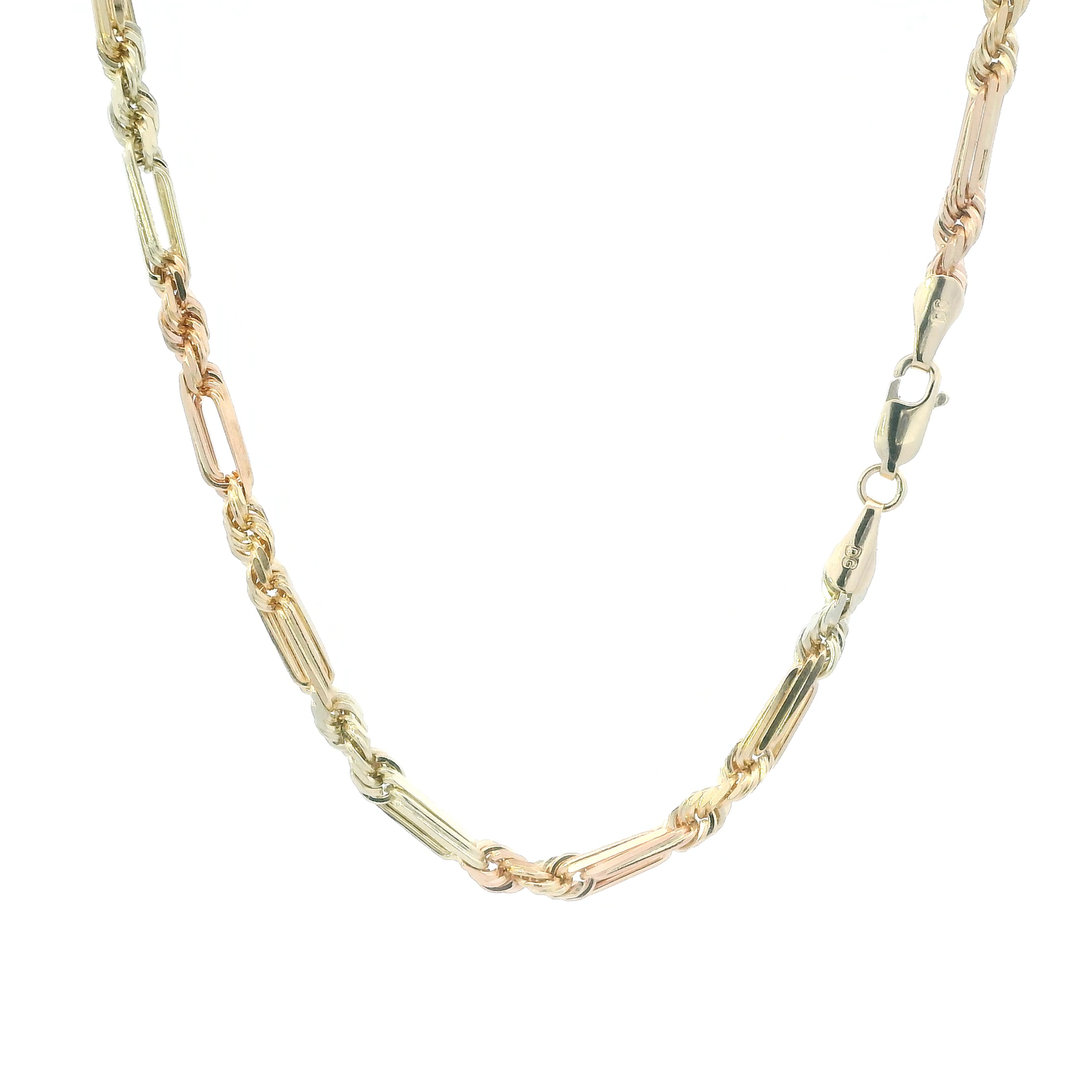 14K Tri Color Gold 26" Figarope Chain