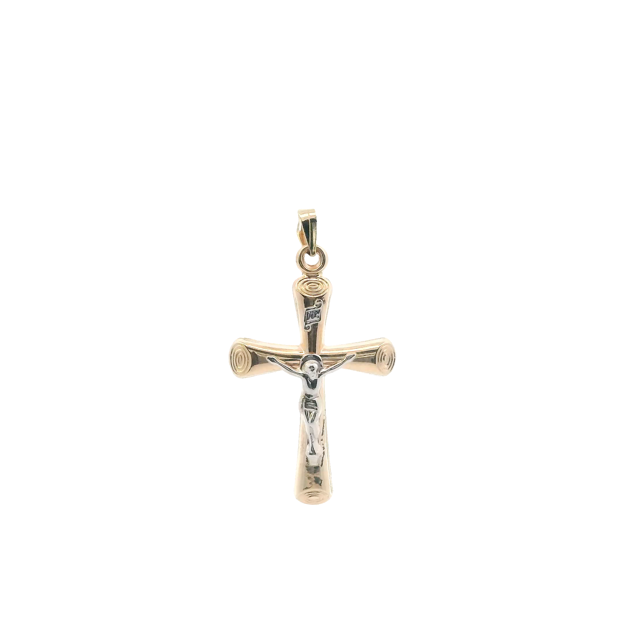14K Yellow Gold Crucifix Pendant