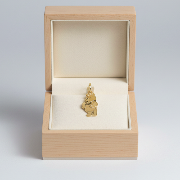 14K Yellow Gold Winnie The Pooh Pendant