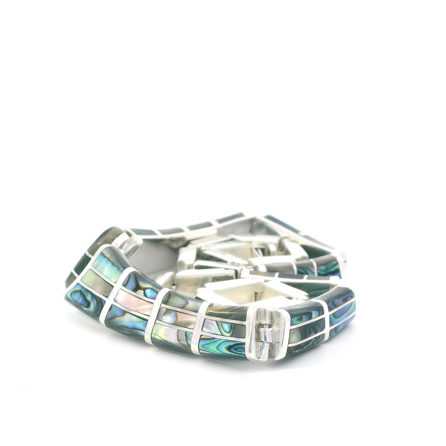 Vintage Sterling Silver Abalone Necklace