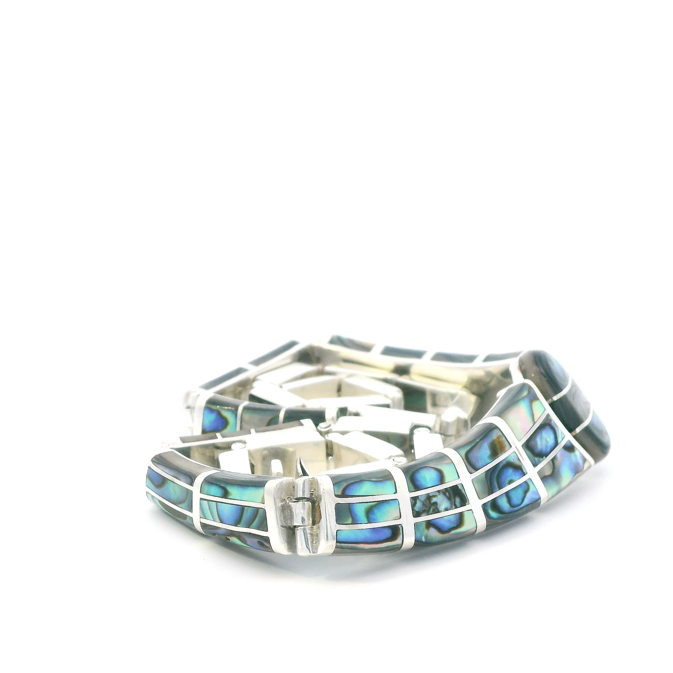 Vintage Sterling Silver Abalone Necklace