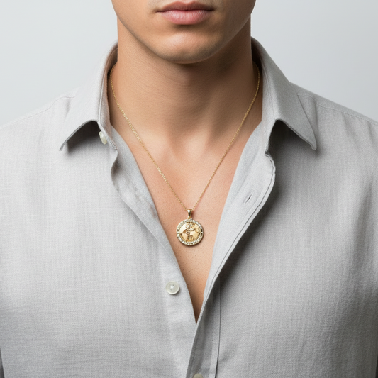 10K Yellow Gold "The World Is Yours" Globe Pendant