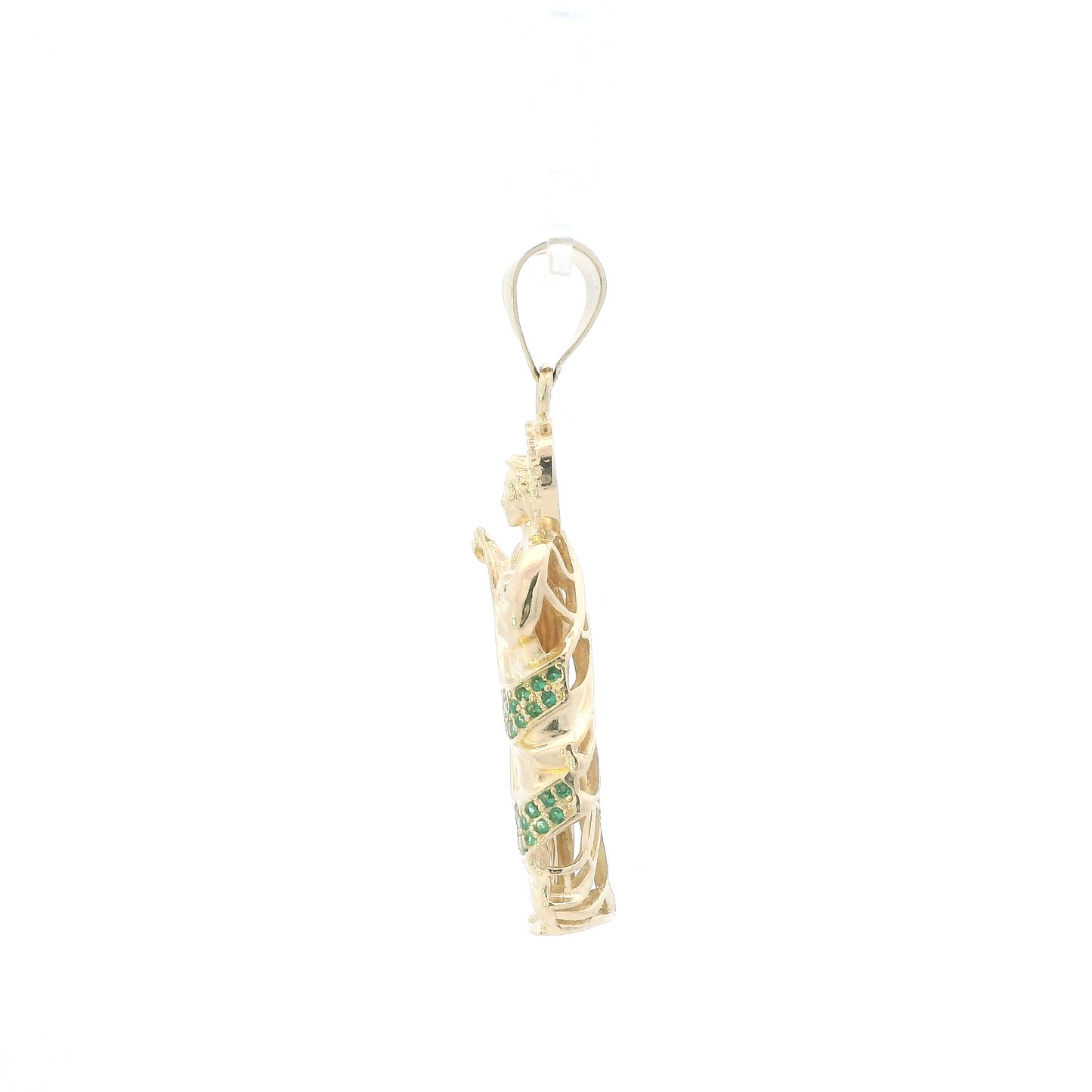14K Yellow Gold Religious Saint Jude Pendant