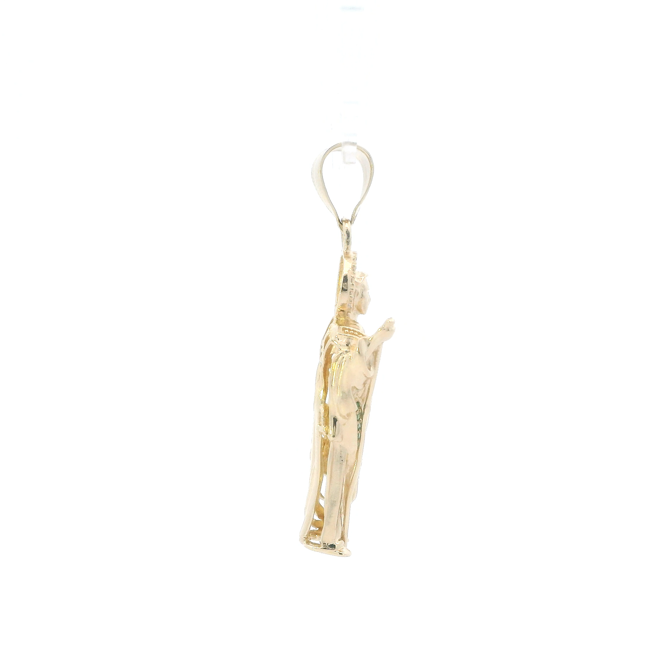 14K Yellow Gold Religious Saint Jude Pendant
