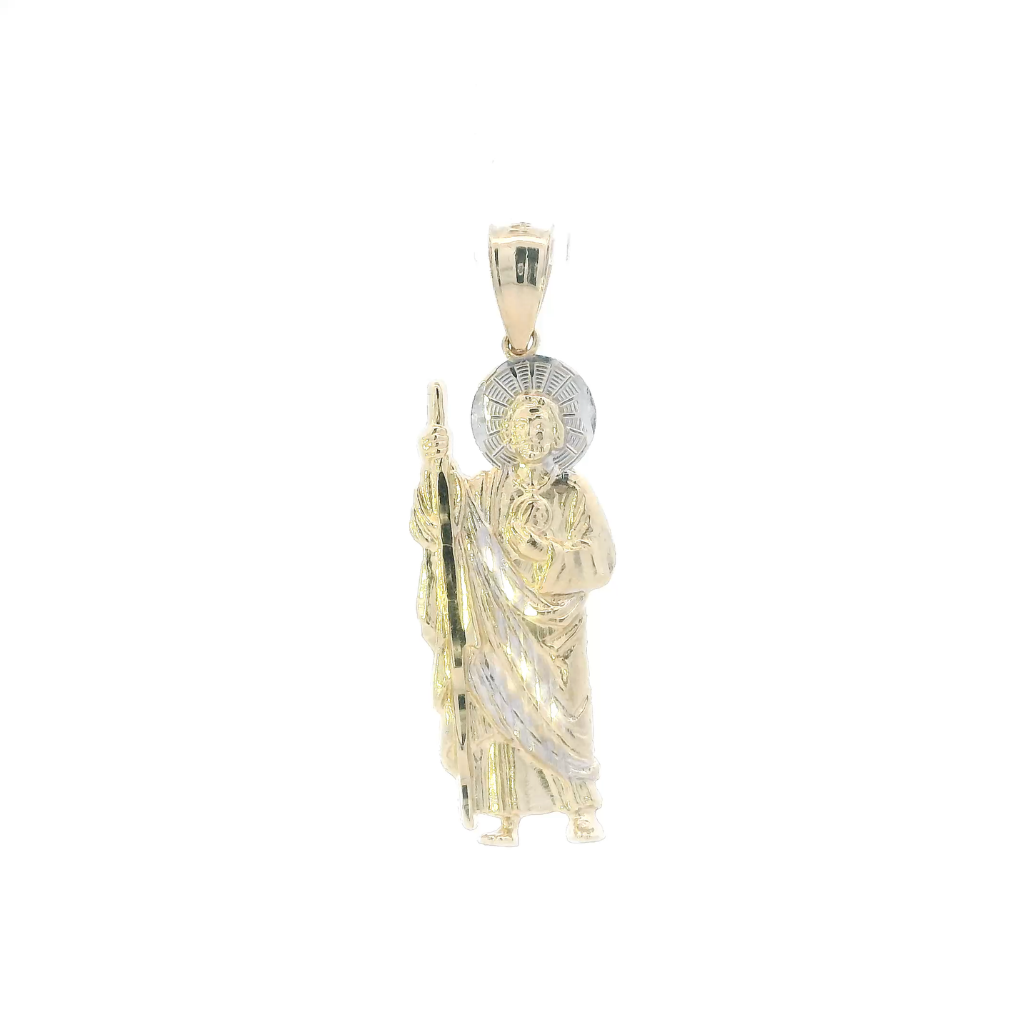 14K Yellow & White Gold Saint Jude Pendant