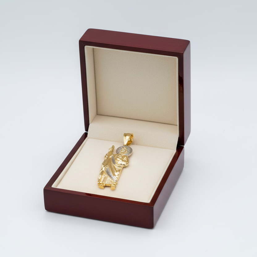 14K Yellow & White Gold Saint Jude Pendant