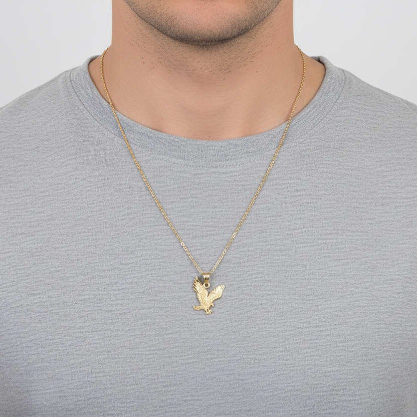 10K Yellow Gold Eagle Pendant