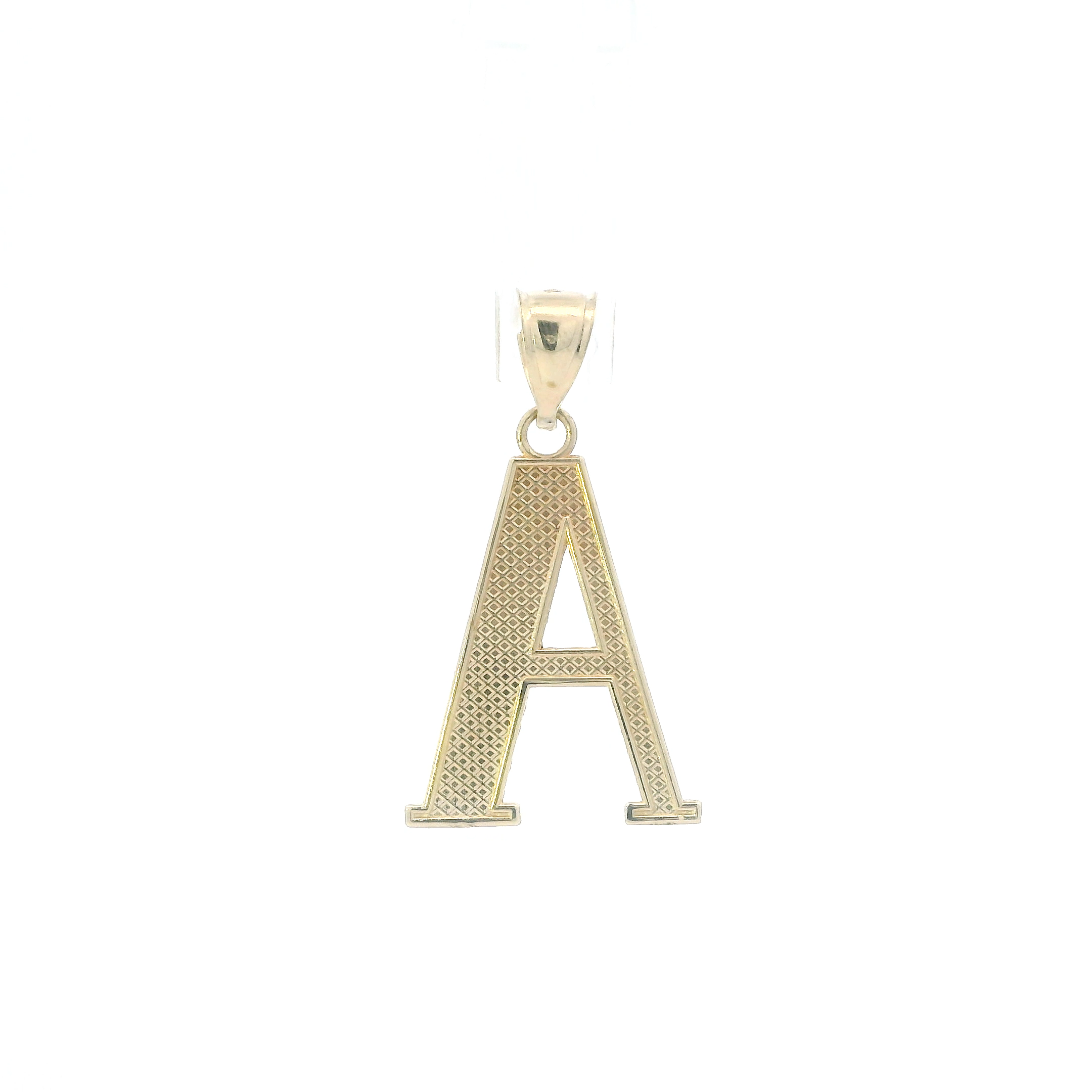 10K Yellow Gold Diamond Cut Letter 